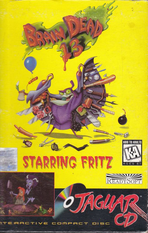 Brain Dead 13 box art for Jaguar CD